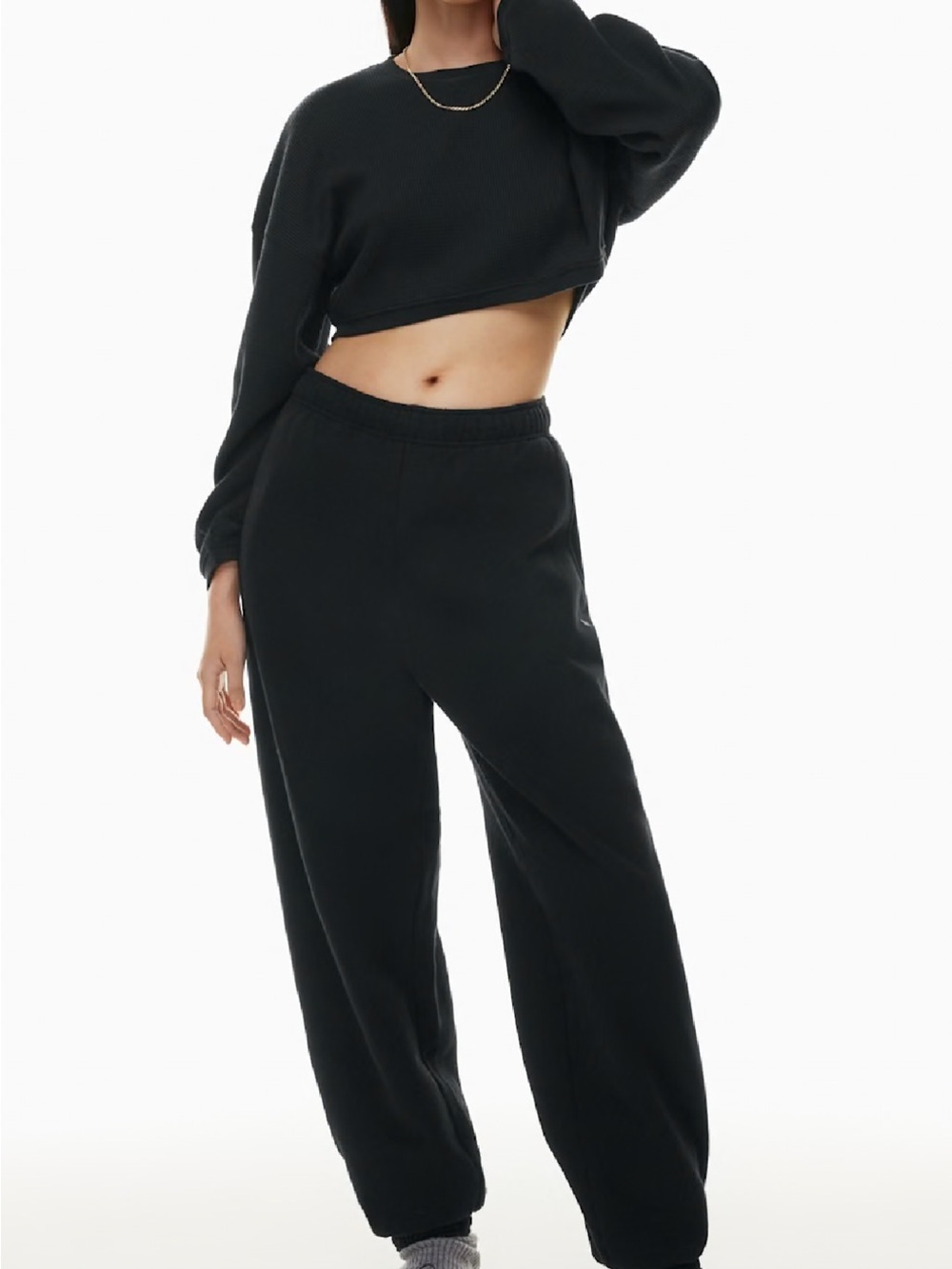 Aritzia TNA Women's Black Cozy Fleece sweatpants